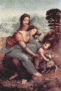 LEONARDO da Vinci Hl. Anna, Maria, Christuskind mit Lamm painting